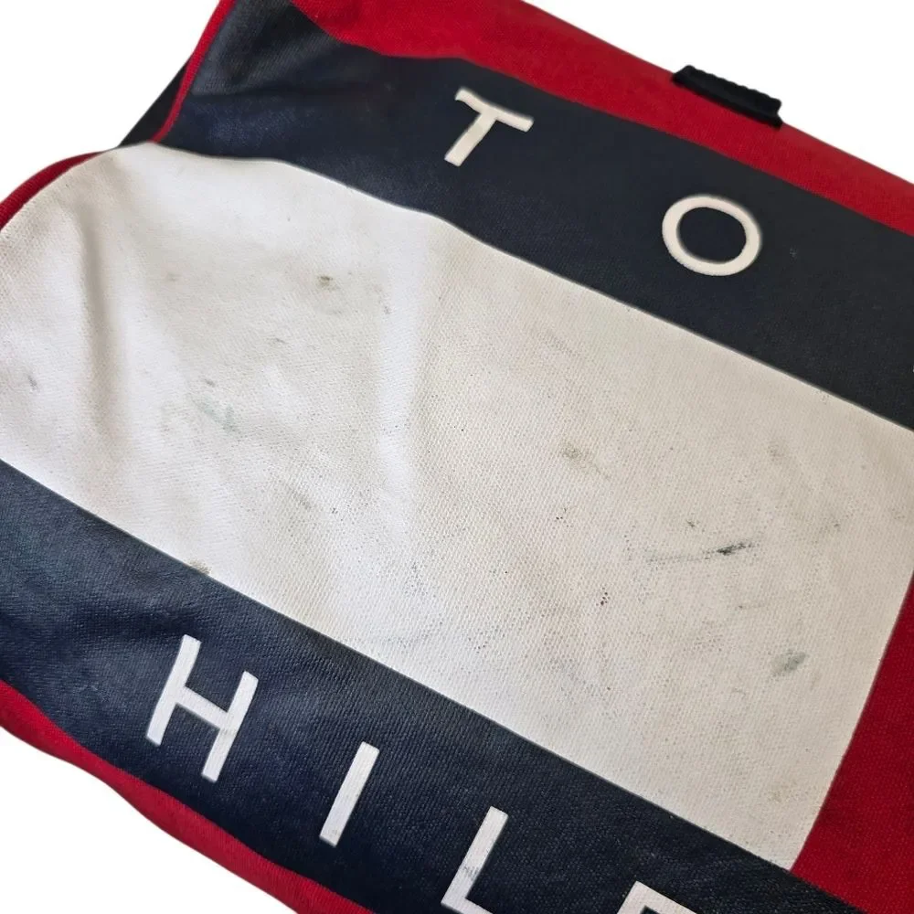Vintage 90’s Tommy Hilfiger Big Flag Spell Out Duffel Bag Travel Gym